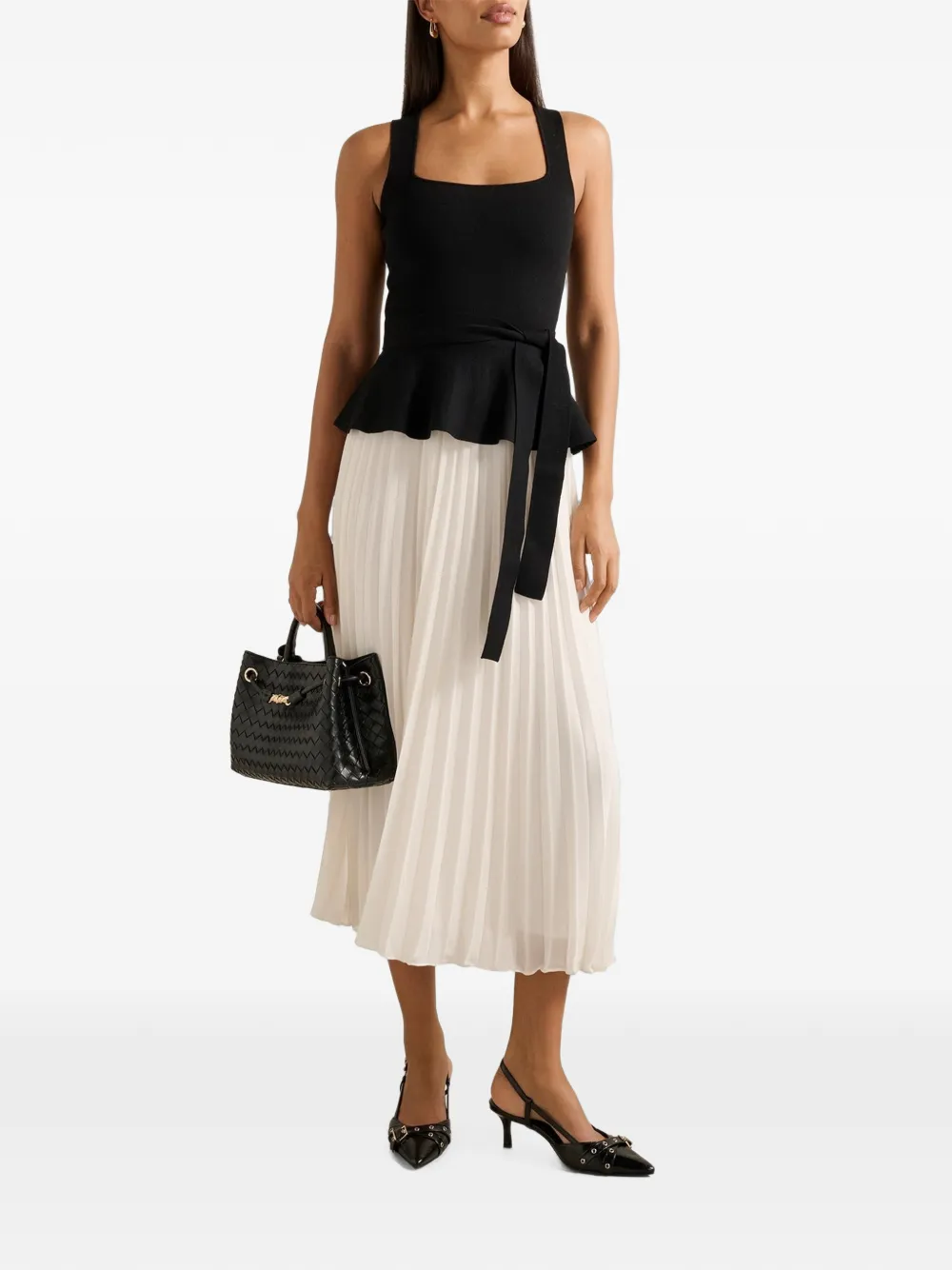 Ever New Peony pleated peplum midi dress