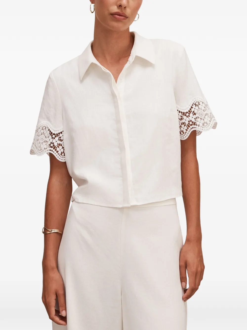 Ever New Skye lace-trim shirt