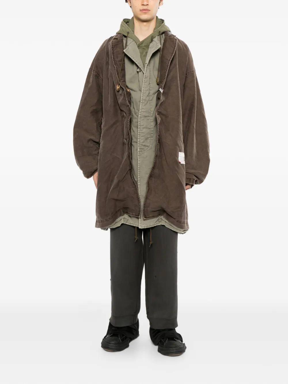Maison MIHARA YASUHIRO triple layered coat Bruin