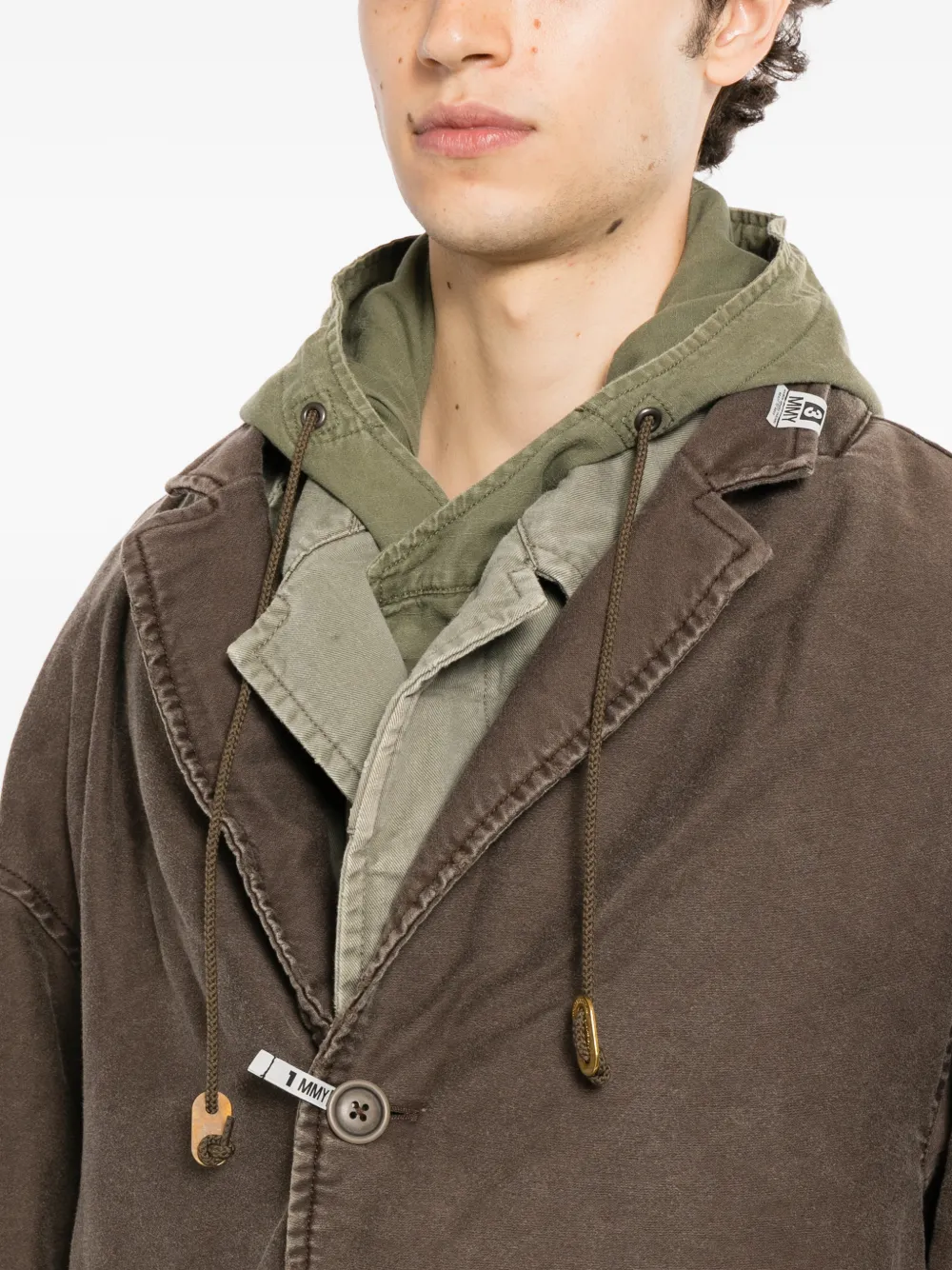 Maison MIHARA YASUHIRO triple layered coat Bruin
