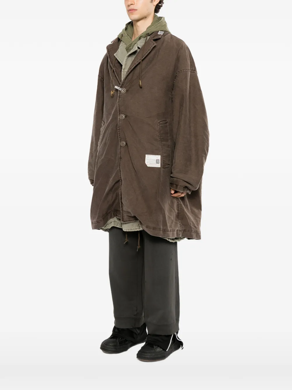 Maison MIHARA YASUHIRO triple layered coat Bruin