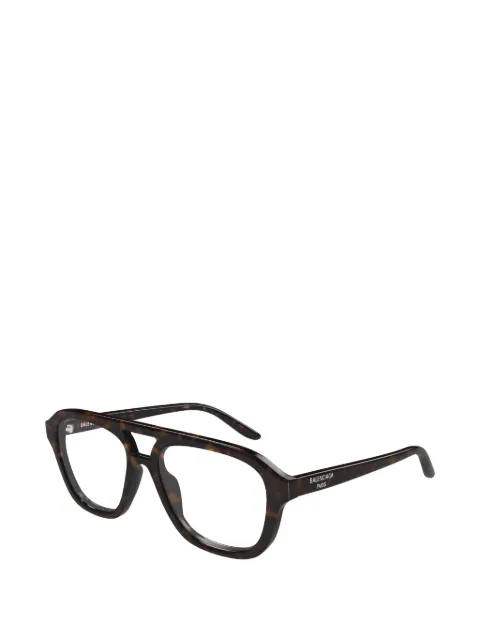 Balenciaga Eyewear tortoiseshell-effect pilot-frame glasses