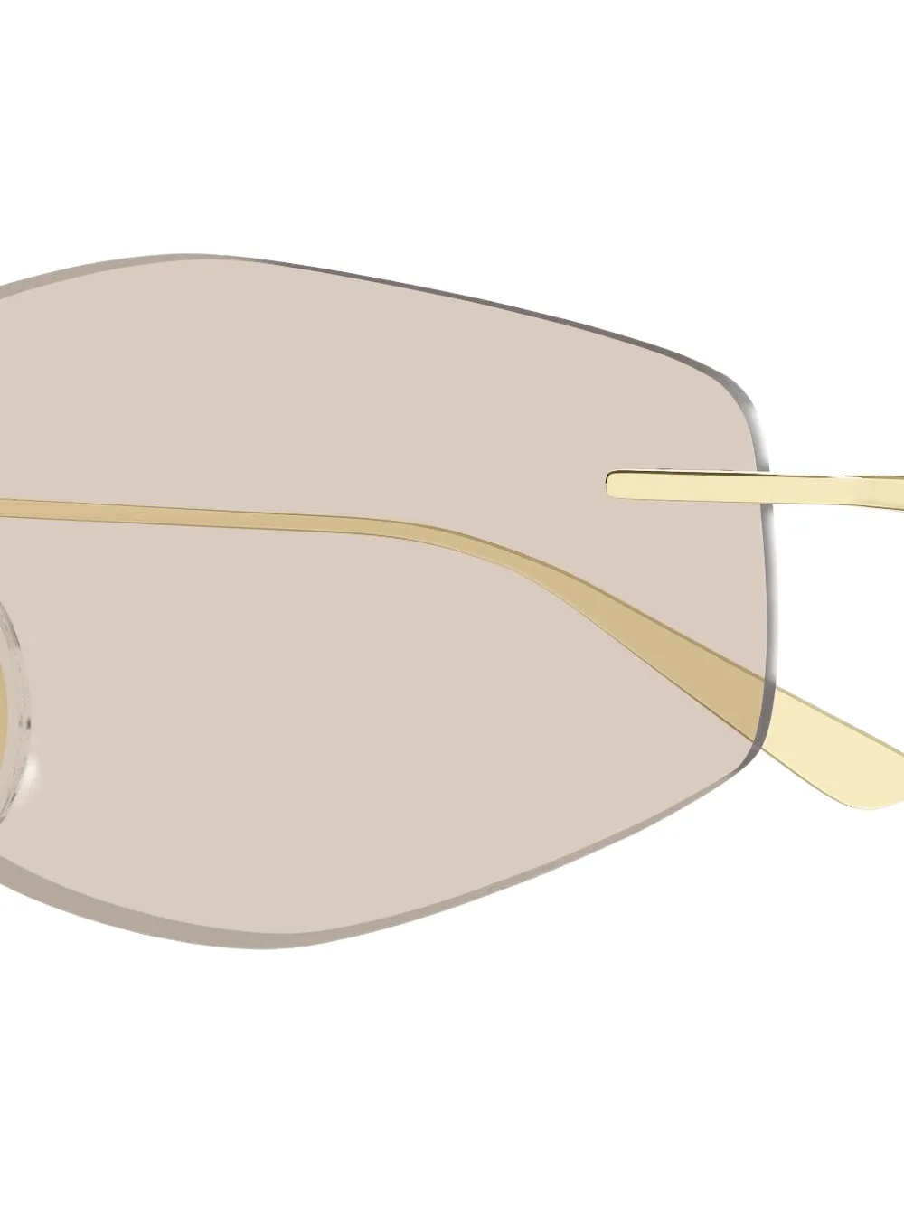 Balenciaga Eyewear Nano BB-logo geometric-frame sunglasses Goud