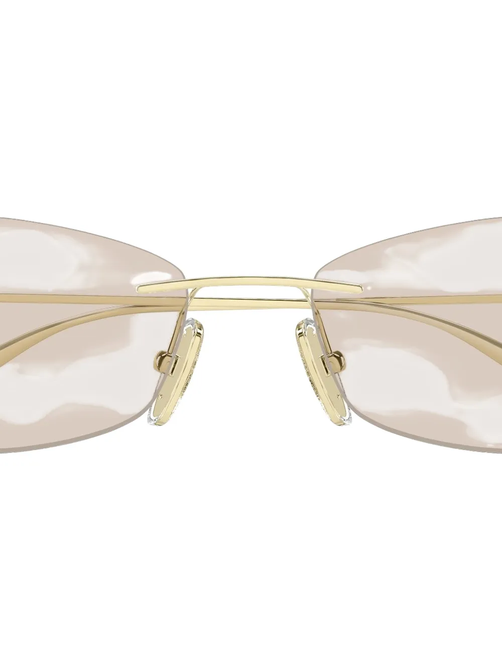 Balenciaga Eyewear Nano BB-logo geometric-frame sunglasses Goud