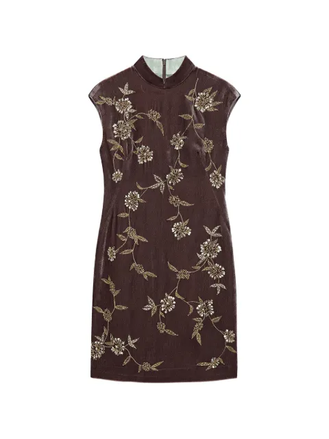 Shanghai Tang Qipao beaded mini dress