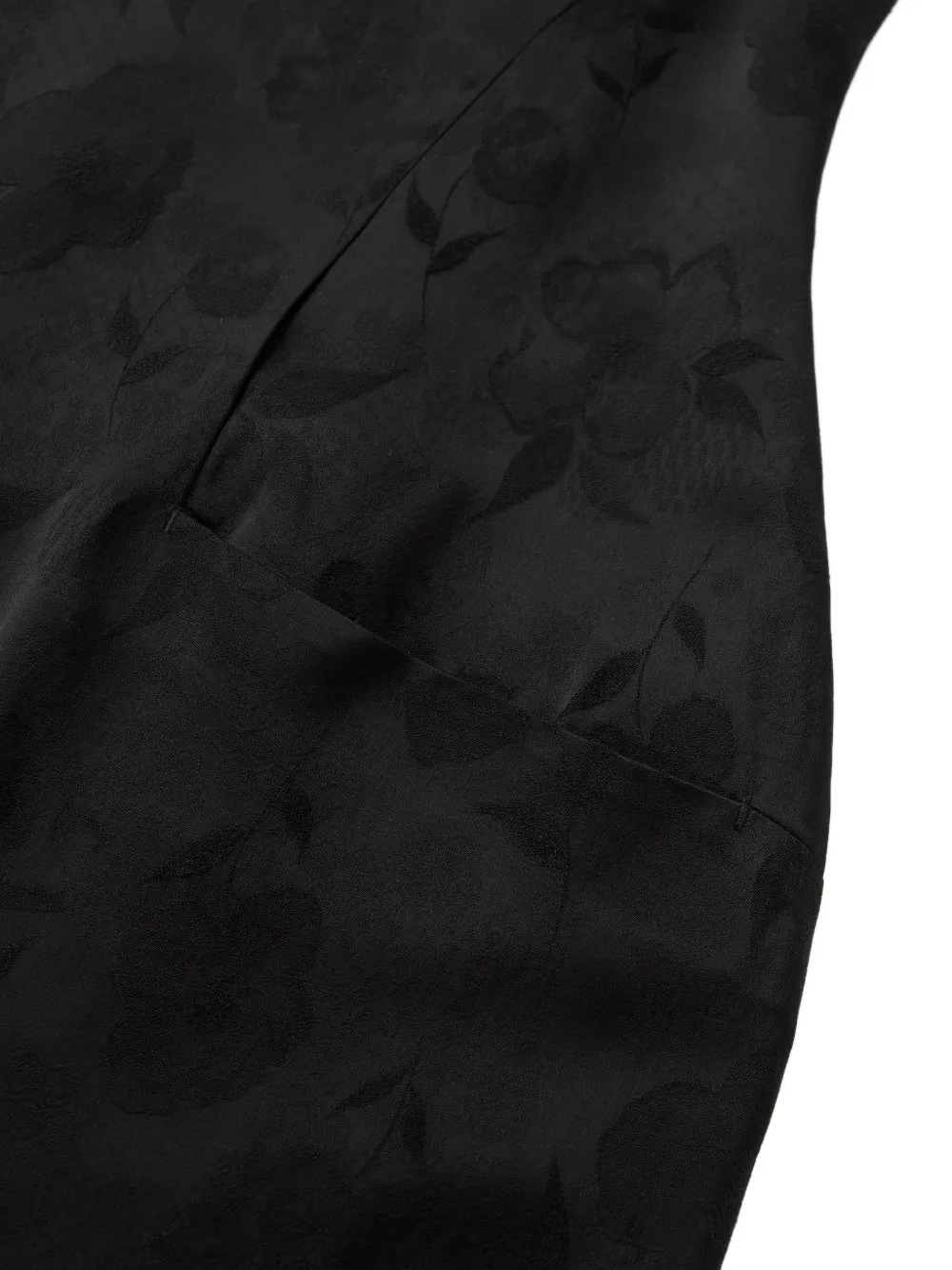 Shanghai Tang Qipao floral-jacquard mini dress Zwart