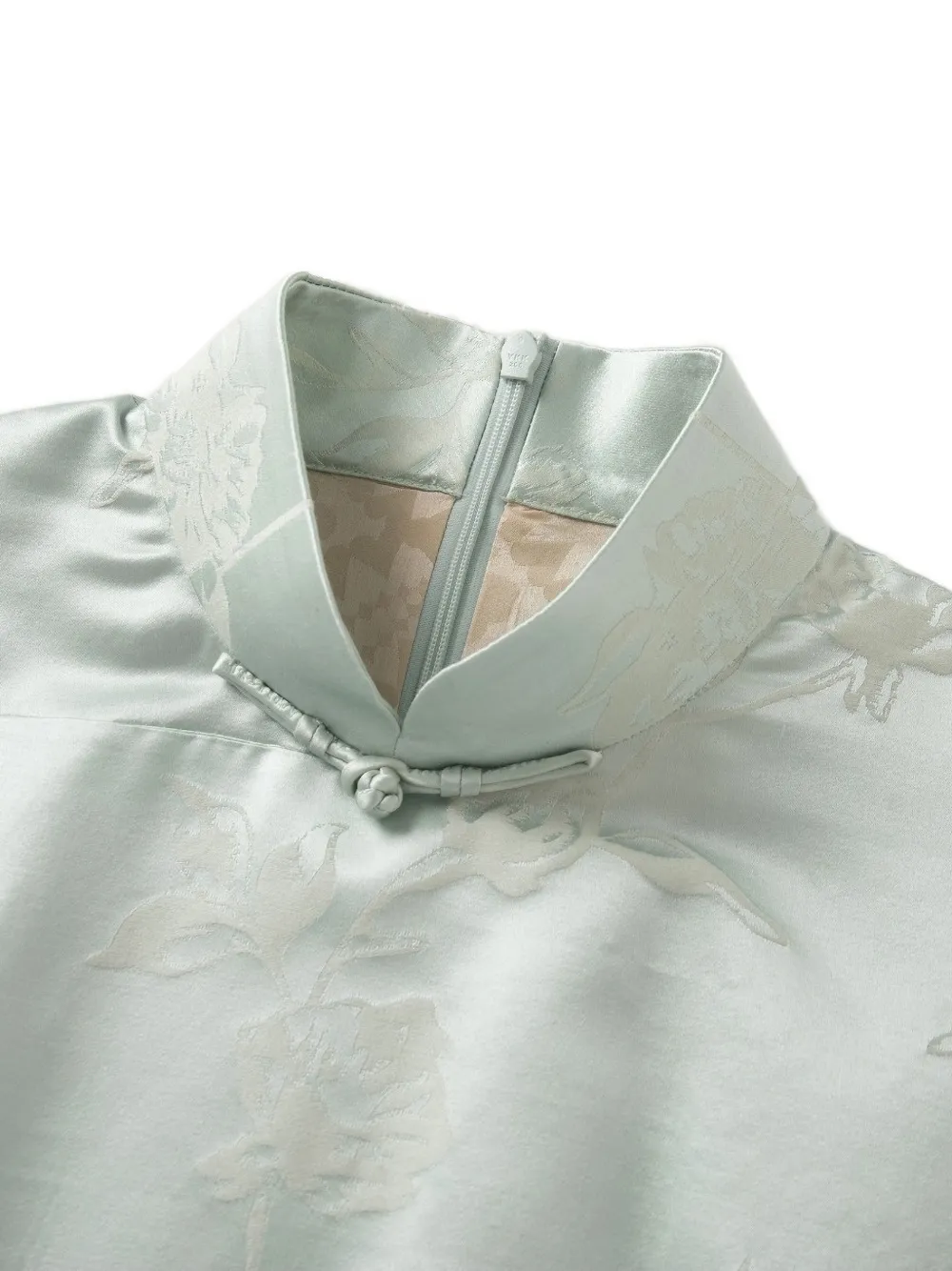 Shanghai Tang Qipao floral-jacquard midi dress Groen