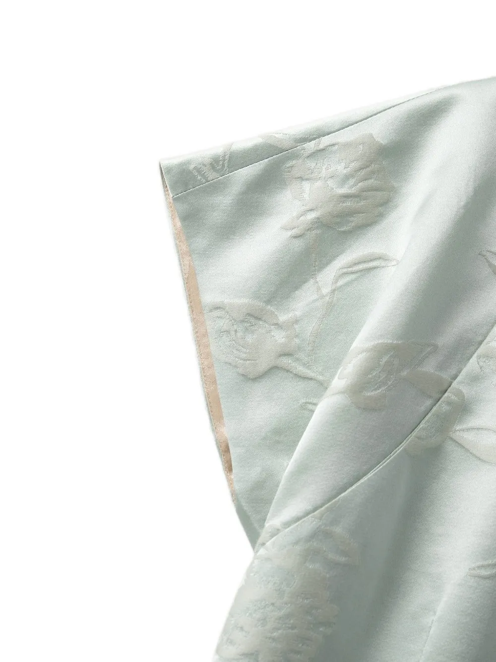 Shanghai Tang Qipao floral-jacquard midi dress Groen