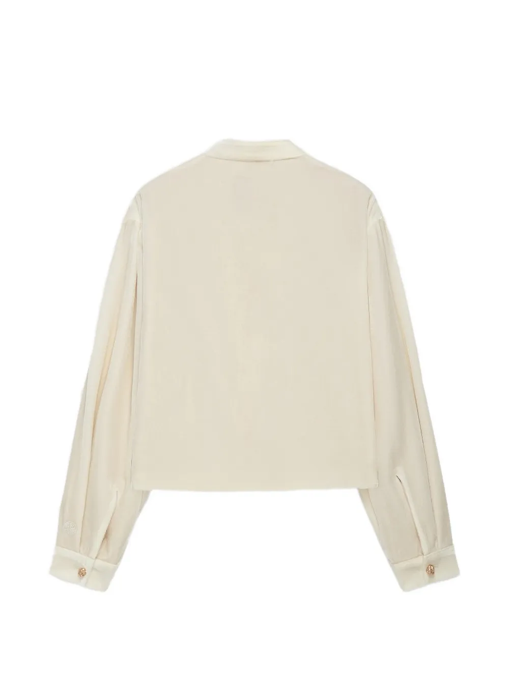 Shanghai Tang Infinite Knot mulberry-silk cropped jacket Wit