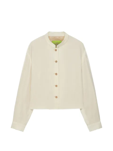 Shanghai Tang Infinite Knot mulberry-silk cropped jacket