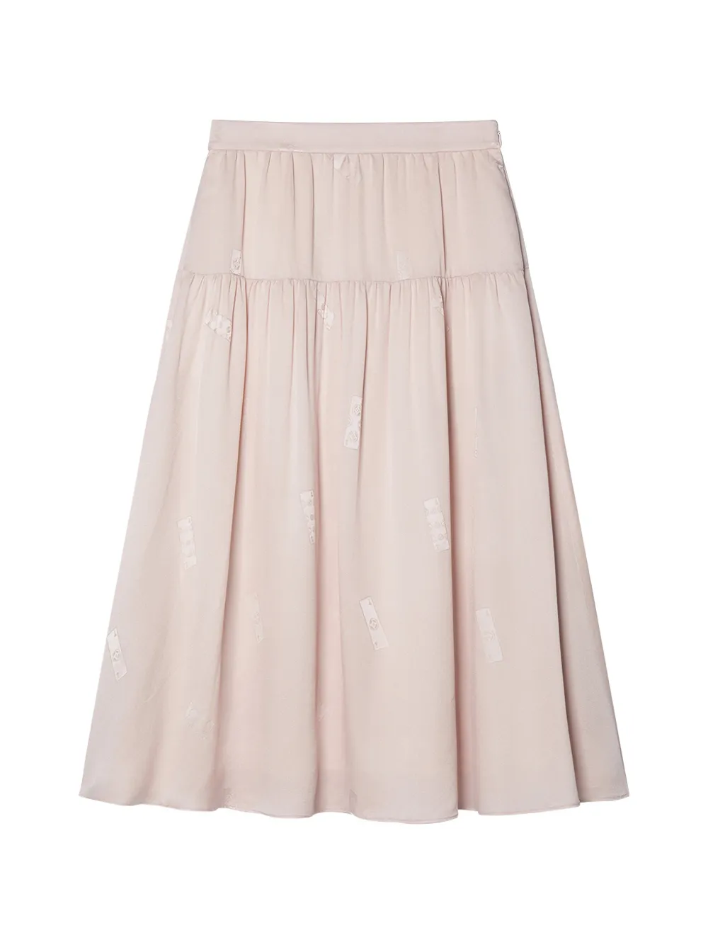 Shanghai Tang tiered silk midi skirt - Rose Shanghai Tang tiered silk midi skirt - Rose
