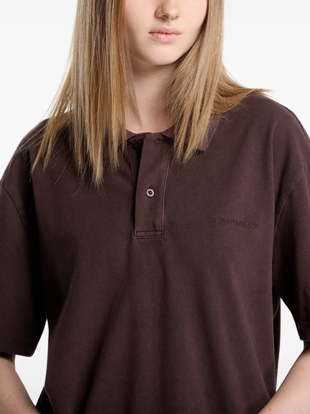 Carhartt WIP Wayne poloshirt Bruin