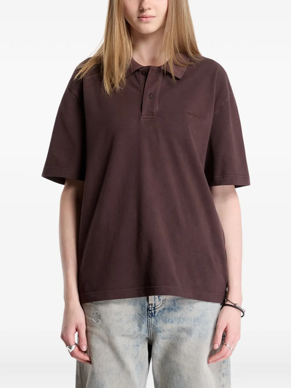 Carhartt WIP Wayne poloshirt Bruin