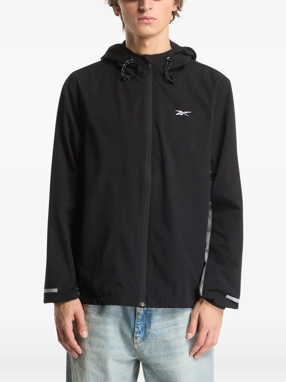 Reebok logo-print lightweight windbreaker