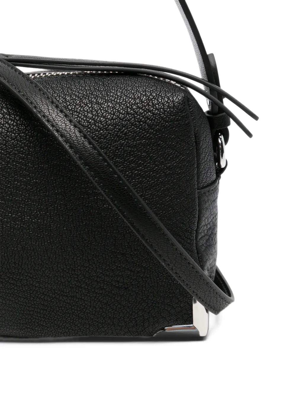 PINKO Medium Boston schoudertas van leer met textuur Zwart