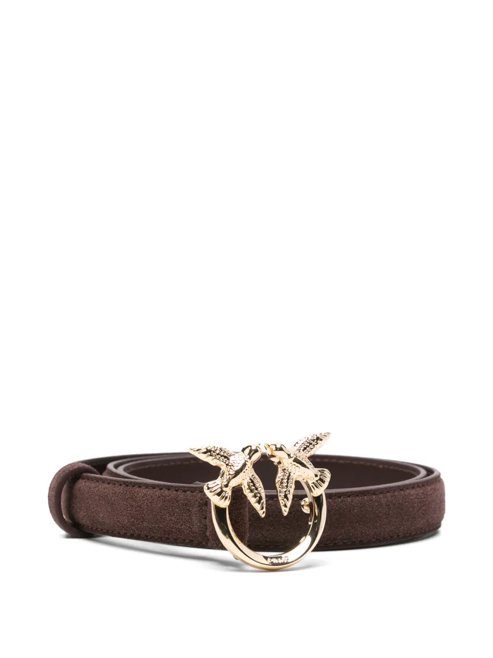 PINKO Love Birds suede belt - Marrone