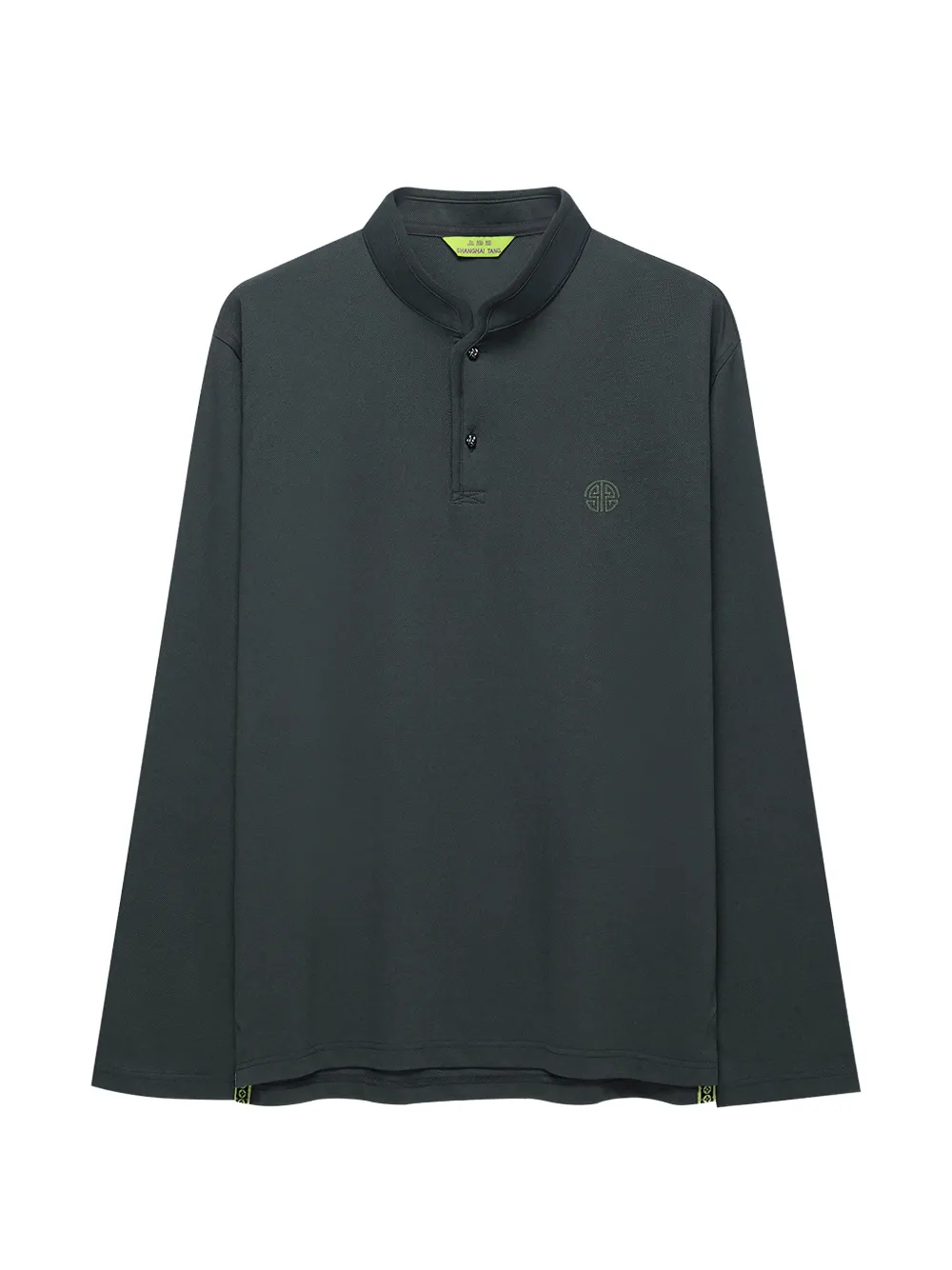 Shanghai Tang Shou long-sleeve polo shirt - Verde
