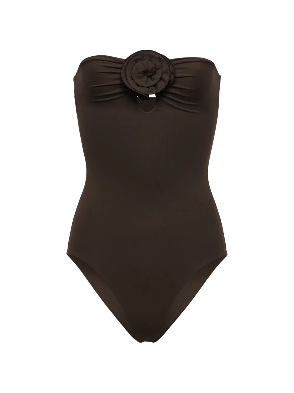 Magda Butrym floral-applique bandeau swimsuit