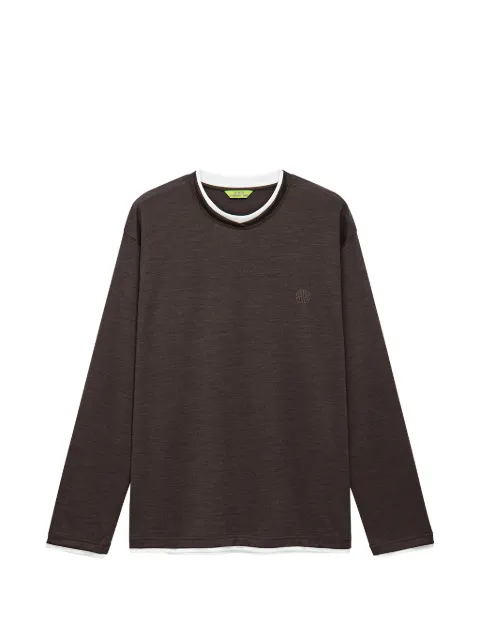 Shanghai Tang layered-effect long-sleeve T-shirt