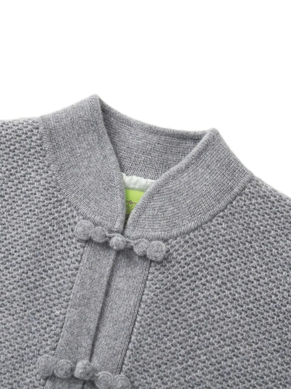 Shanghai Tang frog-fastening cardigan Grijs