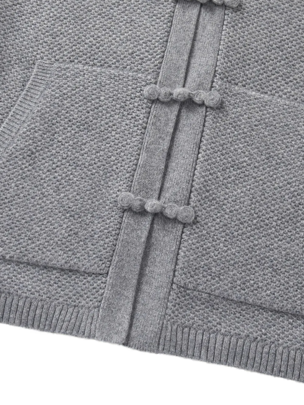 Shanghai Tang frog-fastening cardigan Grijs