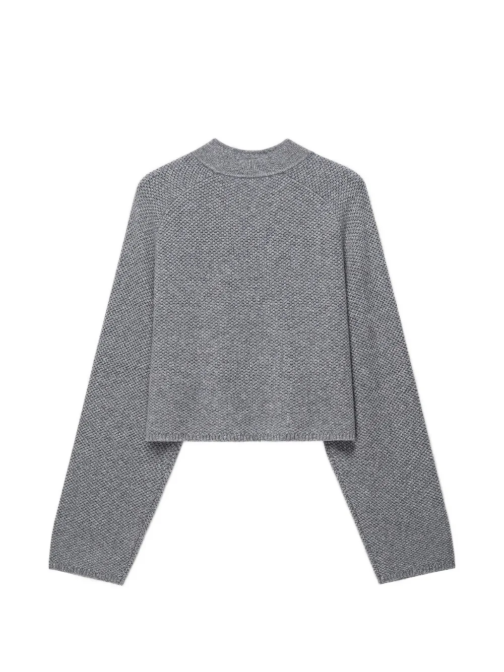 Shanghai Tang frog-fastening cropped cardigan Grijs
