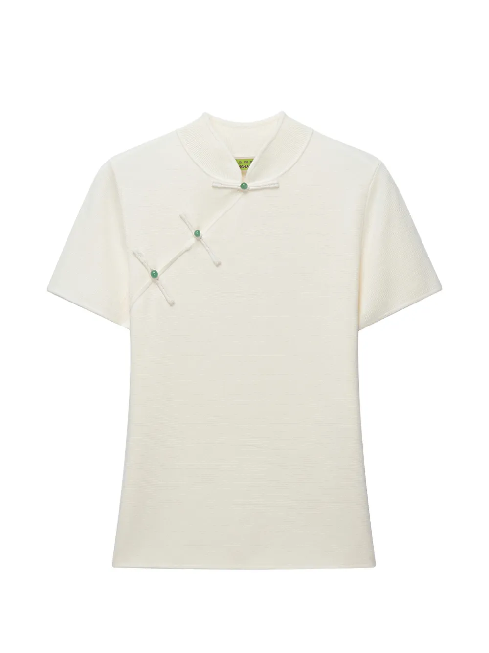 Shanghai Tang Qipao polo top - Bianco