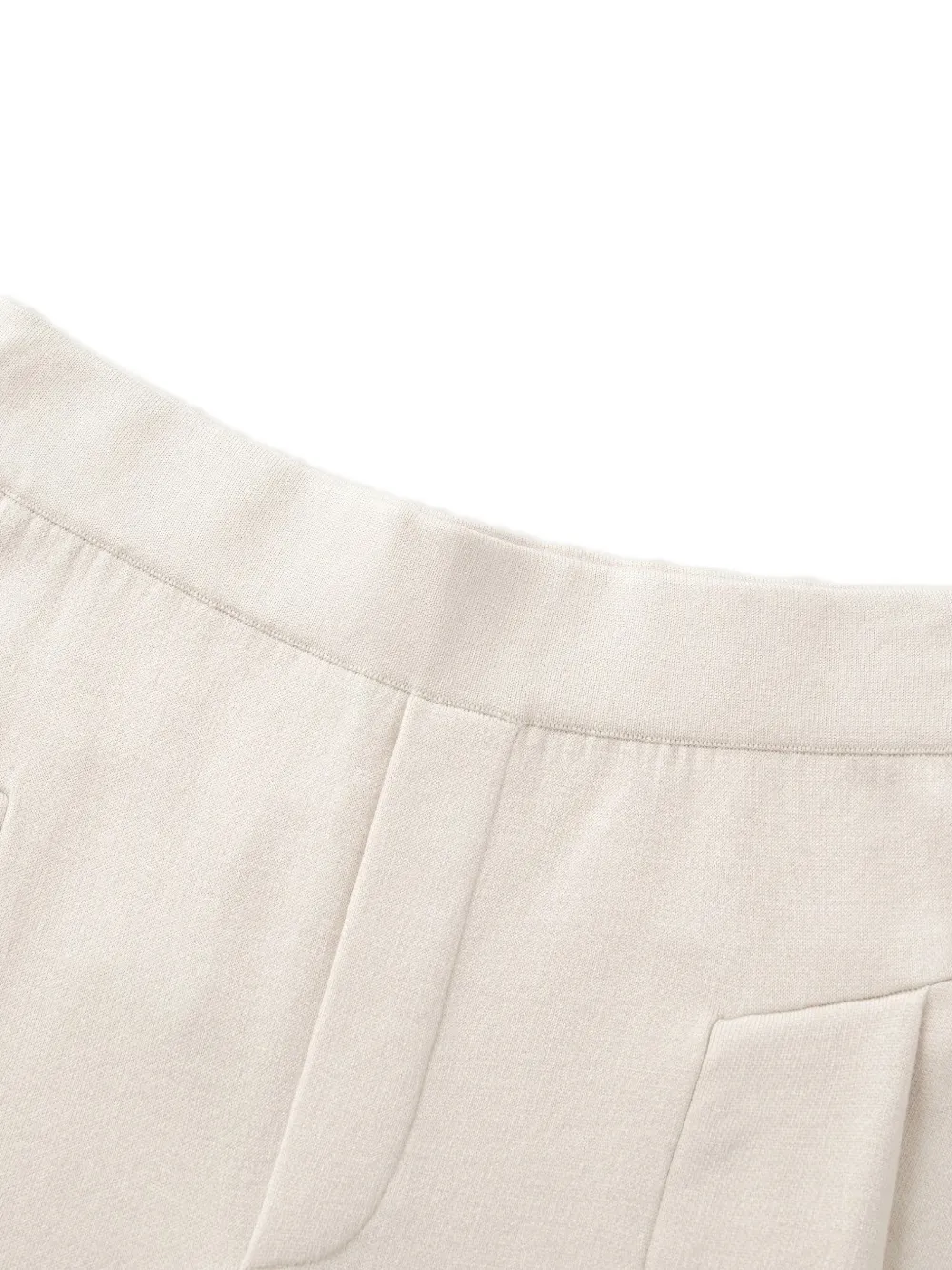 Shanghai Tang pleated palazzo pants Beige