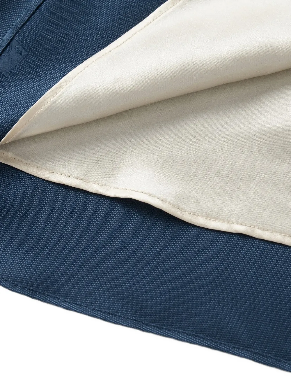 Shanghai Tang tiered silk midi skirt Blauw