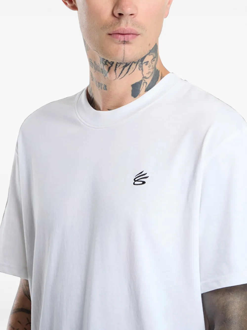 Under Armour Curry logo-print T-shirt Wit