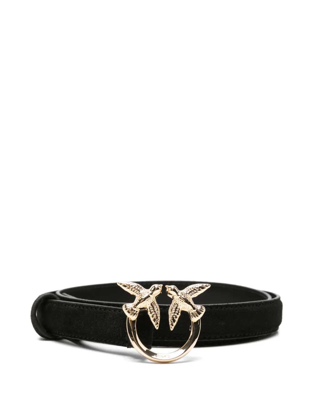 PINKO Love Birds suede belt - Nero