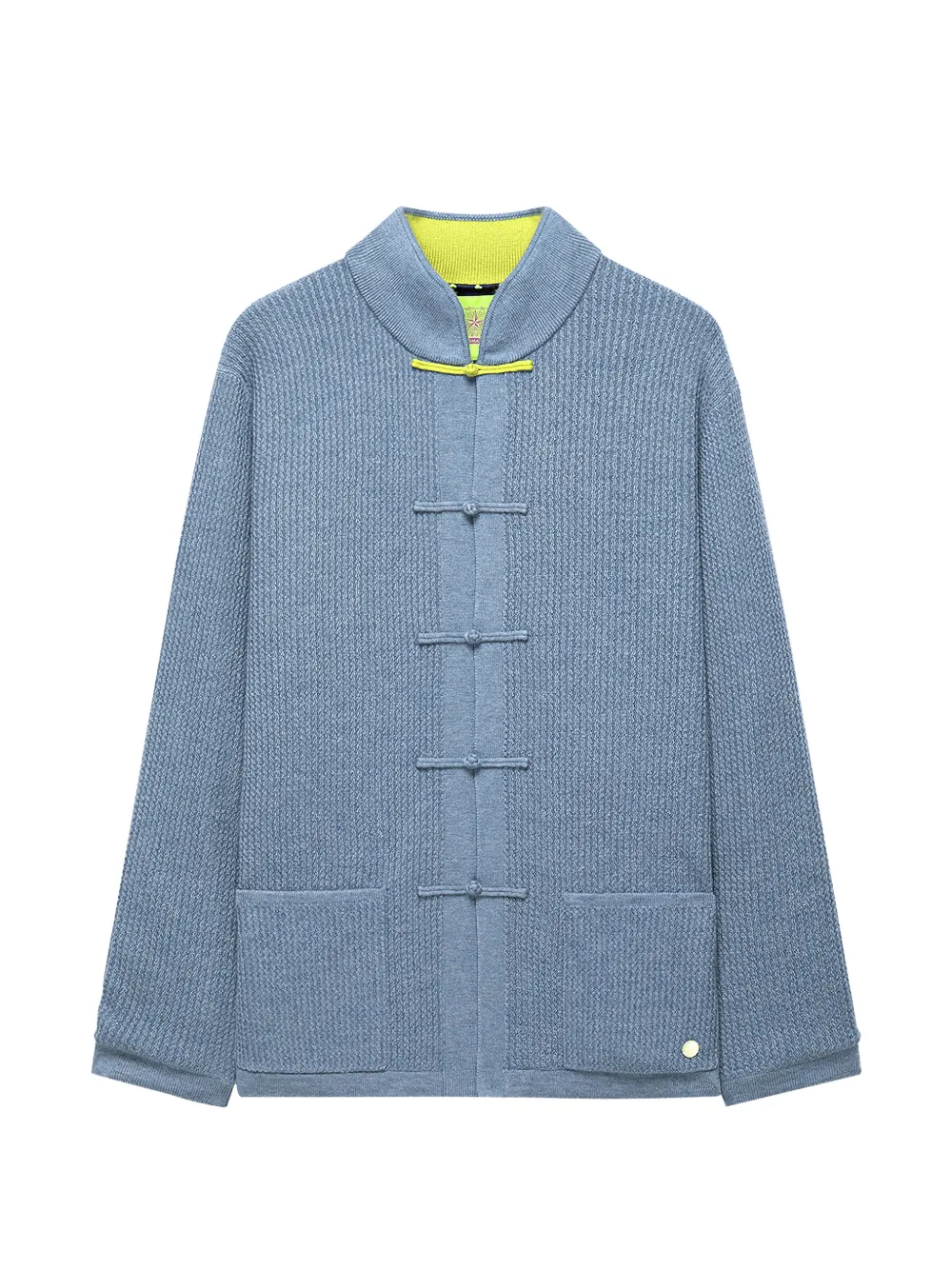 Shanghai Tang frog-fastening cardigan - Blue