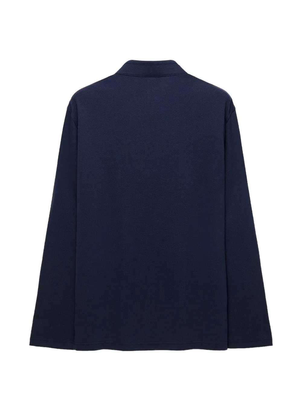 Shanghai Tang mandarin-collar long-sleeve T-shirt Blauw