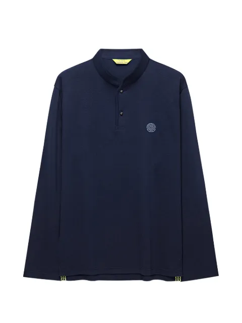 Shanghai Tang mandarin-collar long-sleeve T-shirt