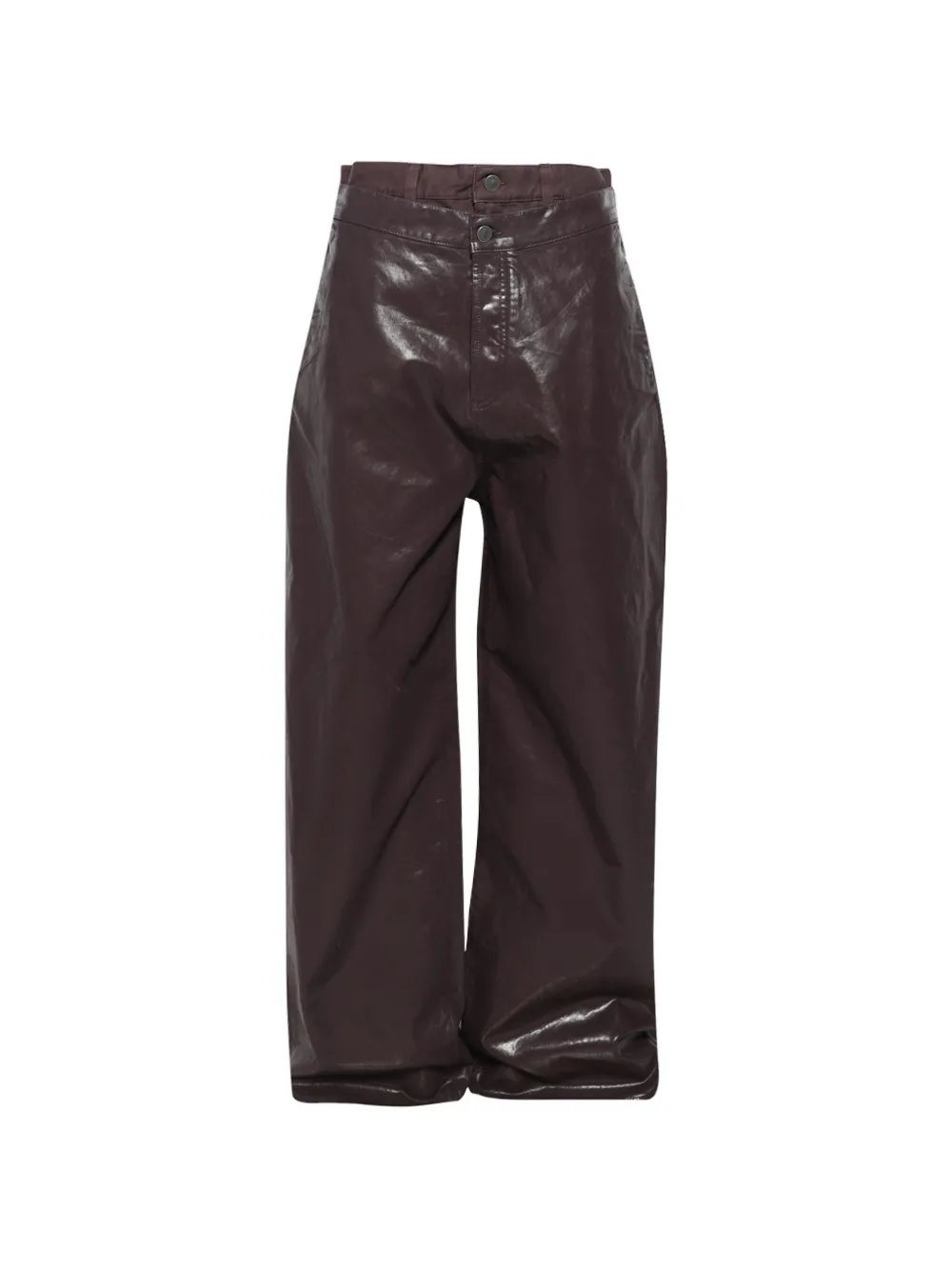 The Attico coated high-waisted trousers