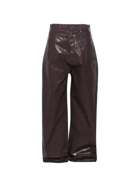 The Attico coated high-waisted trousers