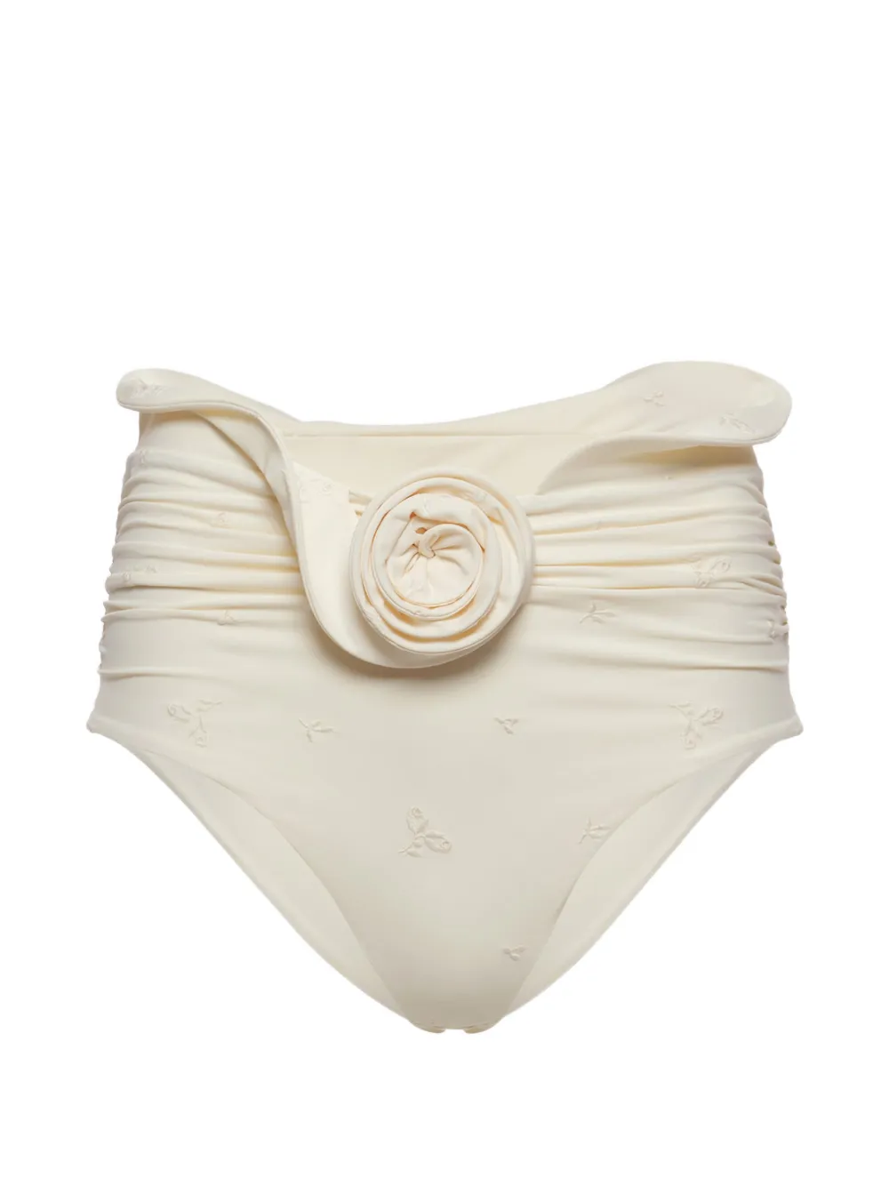 Magda Butrym Bikinibroekje met geborduurde bloemen-applicatie Beige