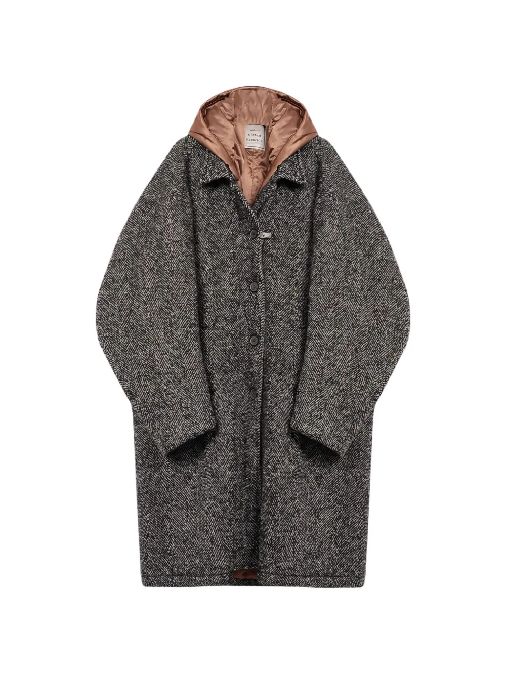 Maison MIHARA YASUHIRO hooded Balmacaan Coat Grijs