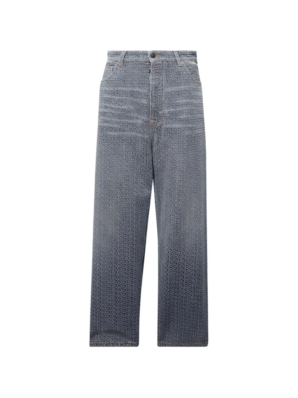 Balenciaga denim stitch baggy jeans in dark blue Blauw