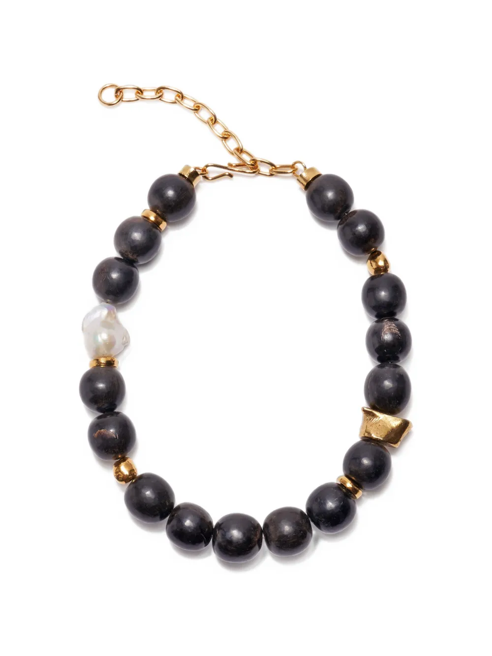 Lizzie Fortunato Oria pearl-embellished necklace - Gold