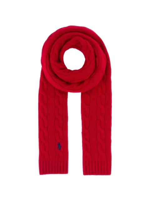 Polo Ralph Lauren cable-knit wool-cashmere scarf