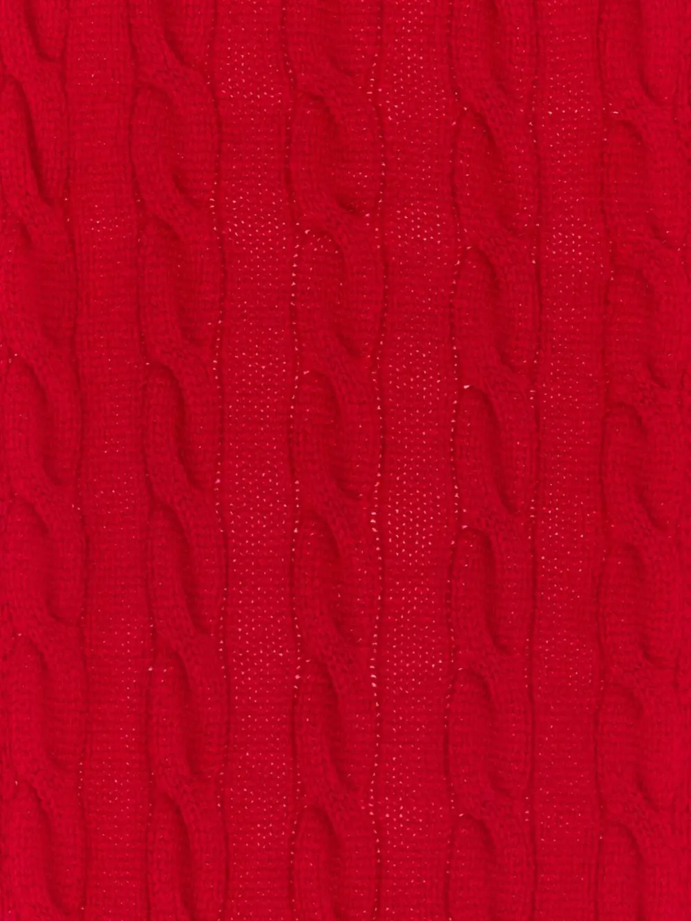 Polo Ralph Lauren Kabelgebreide sjaal met geborduurd logo Rood