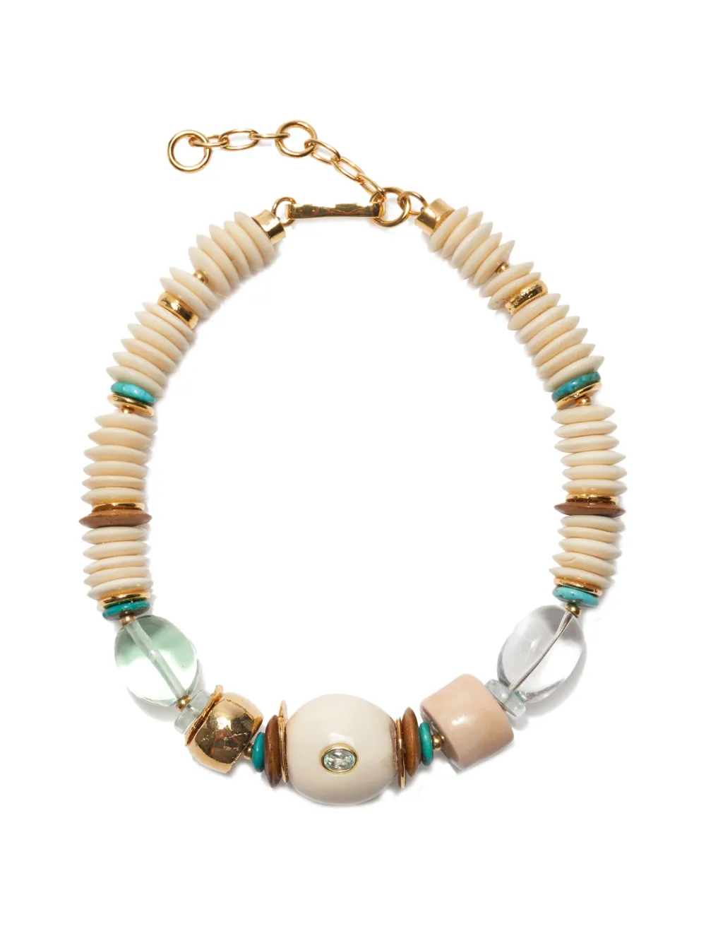 Lizzie Fortunato Coquina beaded necklace - Gold