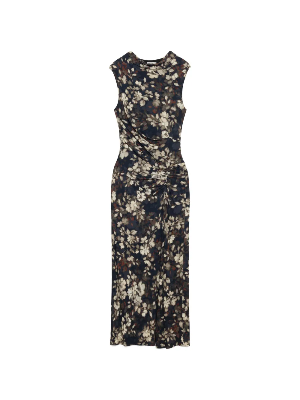 SIMKHAI Acacia floral-print draped maxi dress - Nero