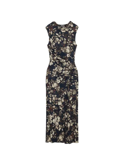 SIMKHAI vestido largo Acacia drapeado con estampado floral