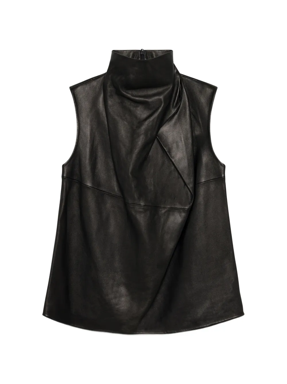 SIMKHAI Halley draped leather top