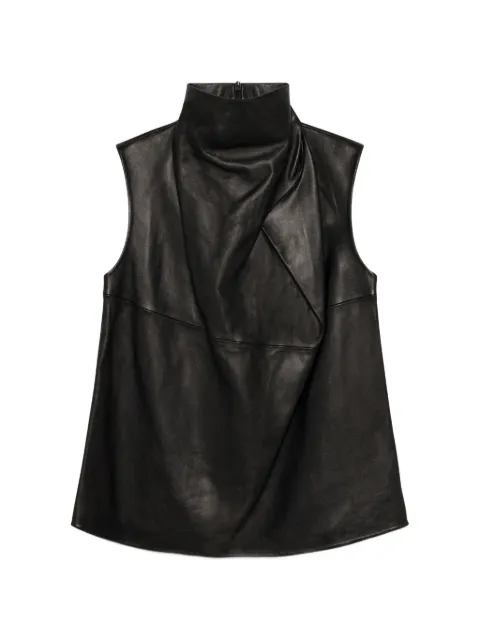 SIMKHAI  Halley draped leather top