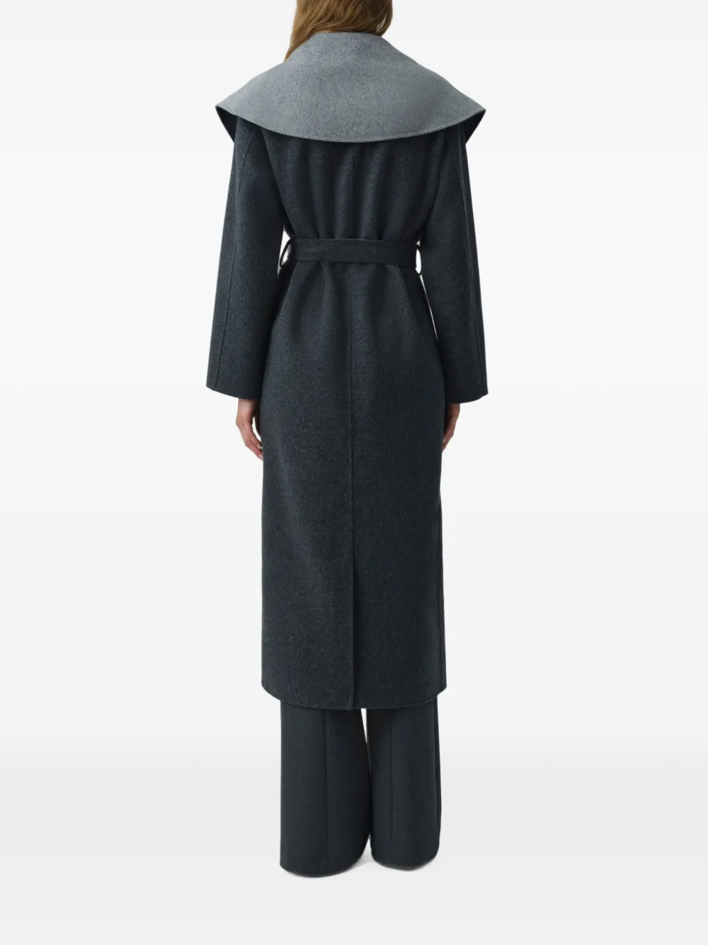 SIMKHAI Allura Reversible Belted Coat in Grey, view 5