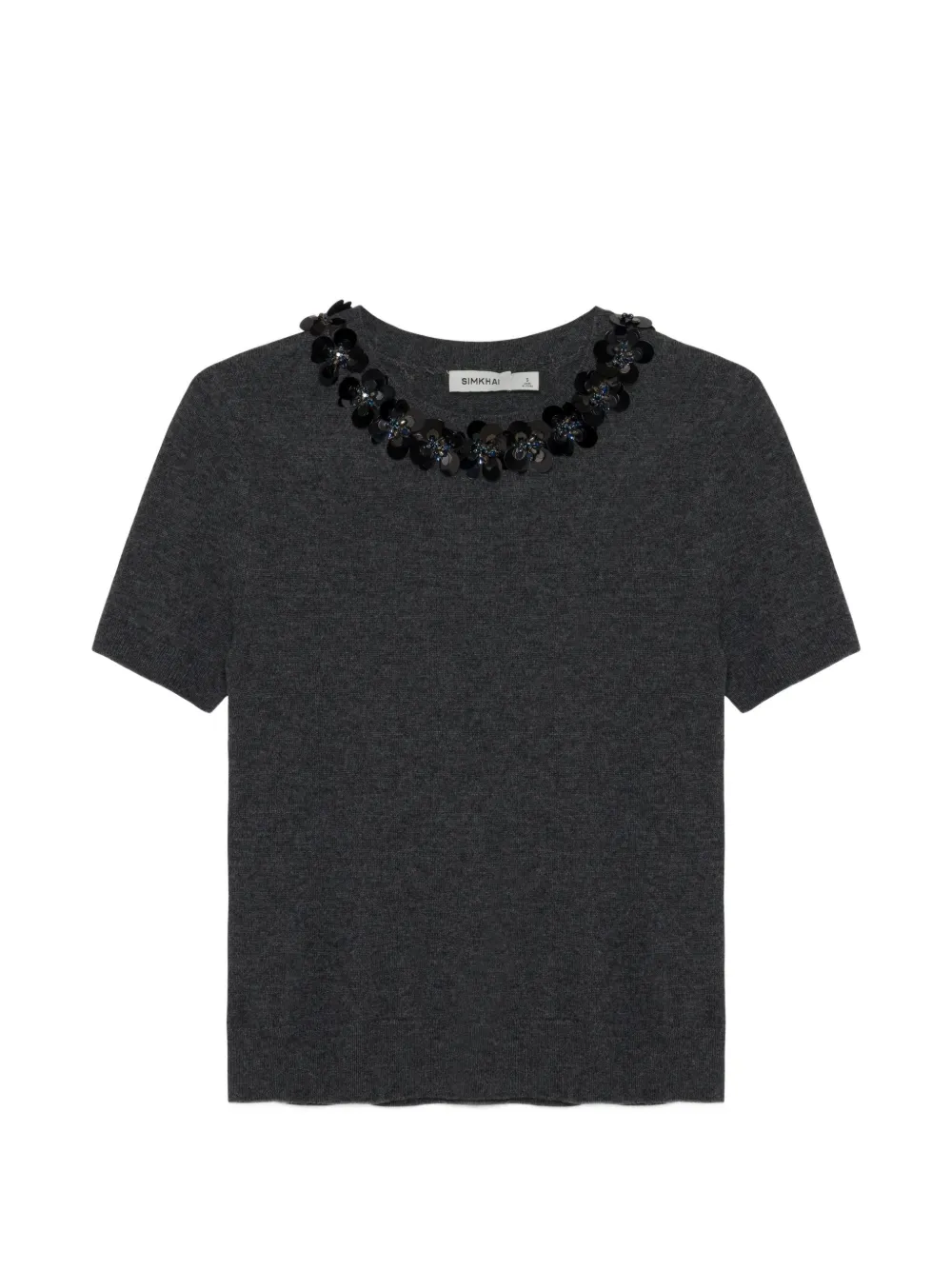SIMKHAI Sophie T-shirt verfraaid met pailletten Grijs