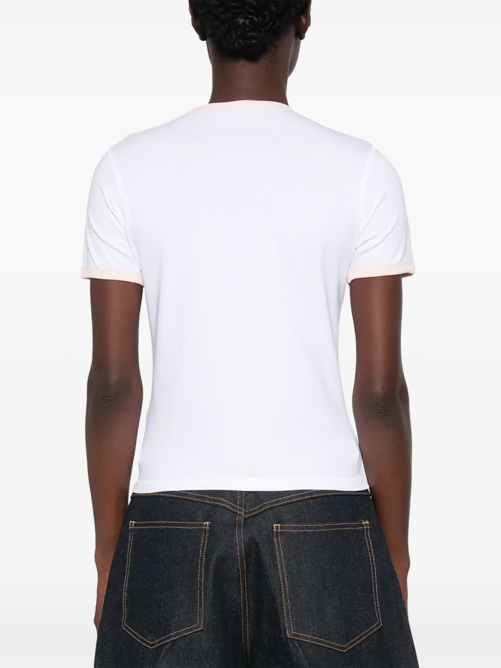 Casablanca Casa Way T-shirt met contrasterende boorden Wit